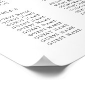 Eenvoudig modern minimalistisch weddenschapskaartj poster (Hoek)