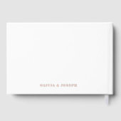 Eenvoudig modern minimalistisch | Wedding Roos Gol Gastenboek (Achterkant)