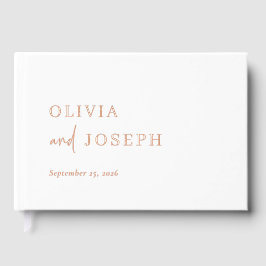 Eenvoudig modern minimalistisch | Wedding Roos Gol Gastenboek