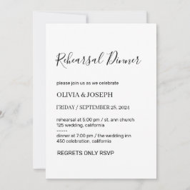 Eenvoudig modern & minimalistisch wit repetitie di kaart