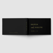 Eenvoudig modern minimalistisch zwart | bruiloftsf gastenboek (Volledig)