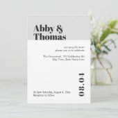 Eenvoudig, modern, minimalistisch zwart, grijs huw kaart (Staand voorkant)