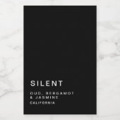 Eenvoudig modern, minimalistisch zwart kaarsenlabe voedselcontainer etiket (Enkel label)