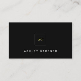 Eenvoudig modern minimalistisch zwart klasmodel visitekaartje