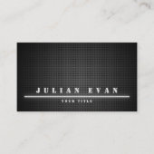 Eenvoudig modern minimalistisch zwart metaal visitekaartje (Voorkant)