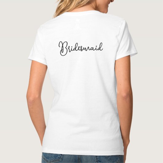 Eenvoudig modern minimalistisch zwart script | bru t-shirt (Achterkant)