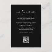 Eenvoudig modern minimalistisch zwart | Trouwgegev Informatiekaartje (Voorkant)