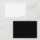 Eenvoudig modern minimalistisch zwart twee-grens m notitiekaartje (Voorkant / Achterkant)