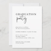 Eenvoudig modern minimalistisch | Zwart-wit Afstud Kaart (Voorkant)