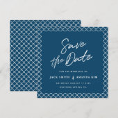 Eenvoudig Modern Minimum Script Wedding slaat de d Save The Date (Voorkant / Achterkant)