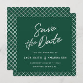 Eenvoudig Modern Minimum Script Wedding slaat de d Save The Date (Voorkant / Achterkant)