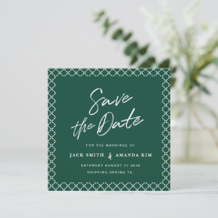 Eenvoudig Modern Minimum Script Wedding slaat de d Save The Date