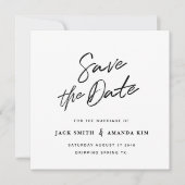 Eenvoudig Modern Minimum Script Wedding slaat de d Save The Date (Voorkant)