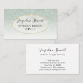 Eenvoudig modern, Mint Elegant Retro Professional Visitekaartje (Voorkant / Achterkant)