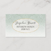 Eenvoudig modern, Mint Elegant Retro Professional Visitekaartje (Voorkant)
