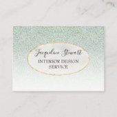 Eenvoudig modern, Mint Elegant Retro Professional Visitekaartje (Voorkant)