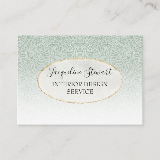 Eenvoudig modern, Mint Elegant Retro Professional Visitekaartje (Voorkant)