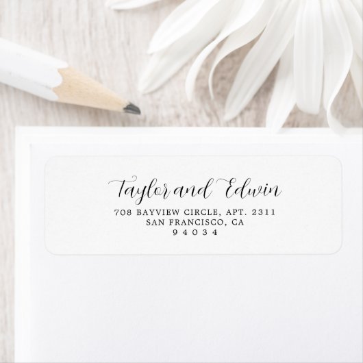 Eenvoudig modern, modern retouradres etiket (Insitu)