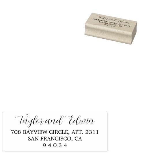 Eenvoudig modern, modern retouradres rubberstempel (Gestempeld)