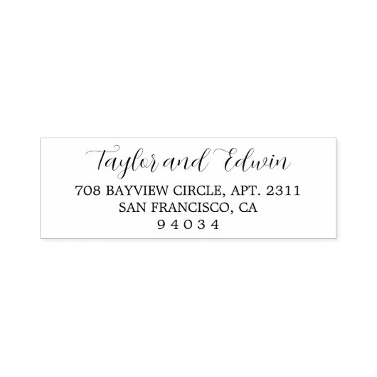 Eenvoudig modern, modern retouradres  zelfinktende stempel (Design)