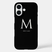 Eenvoudig modern Monogram Case-Mate iPhone Case (Achterkant)