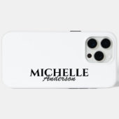 Eenvoudig modern Monogram Case-Mate iPhone Case (Achterkant (horizontaal))