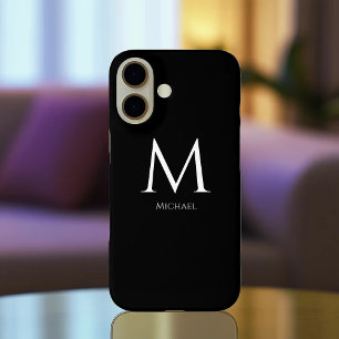 Eenvoudig modern Monogram iPhone 16 Hoesje