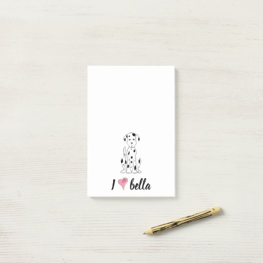 Eenvoudig modern monogram Dalmatiaans stijlvol bee Post-it® Notes (Op bureau)