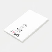 Eenvoudig modern monogram Dalmatiaans stijlvol bee Post-it® Notes (Schuin)