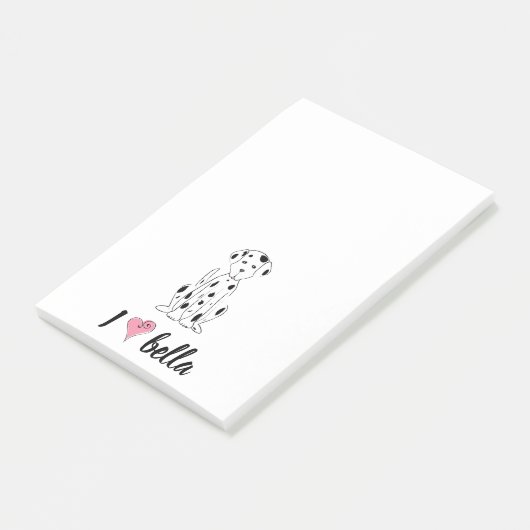Eenvoudig modern monogram Dalmatiaans stijlvol bee Post-it® Notes (Schuin)