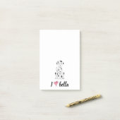 Eenvoudig Modern Monogram Dalmatiër Stijlvol Chic Post-it® Notes (Op bureau)