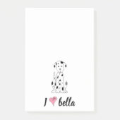 Eenvoudig Modern Monogram Dalmatiër Stijlvol Chic Post-it® Notes (Voorkant)