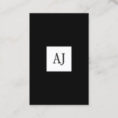 Eenvoudig modern monogram elegant visitekaartje (Voorkant)