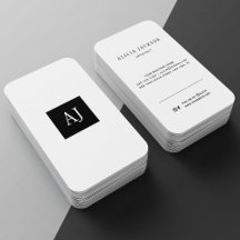 Eenvoudig modern monogram elegant visitekaartje