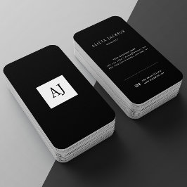 Eenvoudig modern monogram elegant visitekaartje