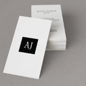 Eenvoudig modern monogram elegant visitekaartje