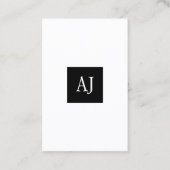 Eenvoudig modern monogram elegant visitekaartje (Voorkant)