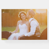 Eenvoudig Modern Monogram Foto bruiloft gastenboek (Achterkant)