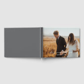 Eenvoudig Modern Monogram Foto bruiloft gastenboek (Volledig)