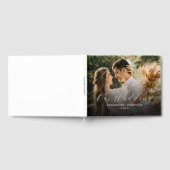 Eenvoudig Modern Monogram Foto bruiloft gastenboek (Volledig)