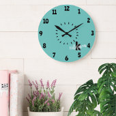 Eenvoudig modern Monogram Grote Klok