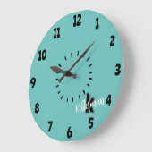 Eenvoudig modern Monogram Grote Klok (Hoek)