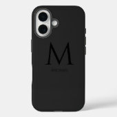Eenvoudig Modern Monogram Hoesje-Mate iPhone Case (Achterkant)