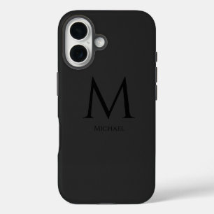 Eenvoudig Modern Monogram Hoesje-Mate iPhone Case