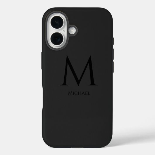 Eenvoudig Modern Monogram Hoesje-Mate iPhone Case (Achterkant)