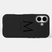 Eenvoudig Modern Monogram Hoesje-Mate iPhone Case (Achterkant (horizontaal))