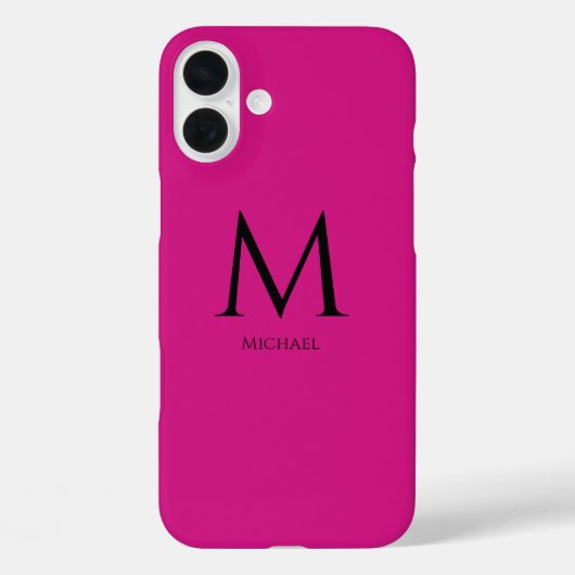 Eenvoudig Modern Monogram Hoesje-Mate iPhone Case (Achterkant)