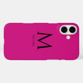 Eenvoudig Modern Monogram Hoesje-Mate iPhone Case (Achterkant (horizontaal))