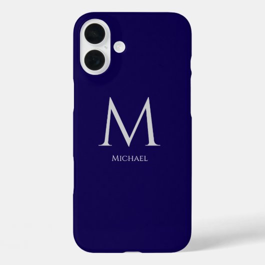 Eenvoudig Modern Monogram Hoesje-Mate iPhone Case (Achterkant)