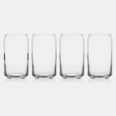 Eenvoudig modern Monogram Initiaal, aangepast Blikvorm Glas (Links)